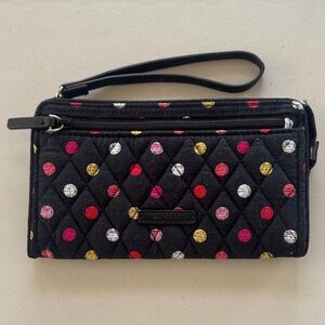 Vera Bradley Quilted Polka Dot Wristlet